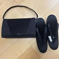 黒のバッグと下駄セット