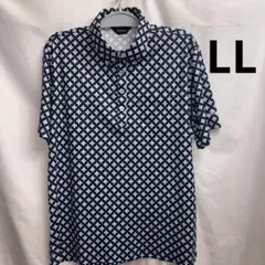 Freimage ゴルフシャツ ネイビー 花柄 LLサイズのサムネイル