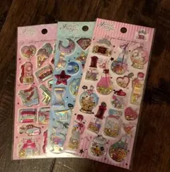 り*♡様 シャカシャカシール　ホログラム入　ぷっくりシール　3枚