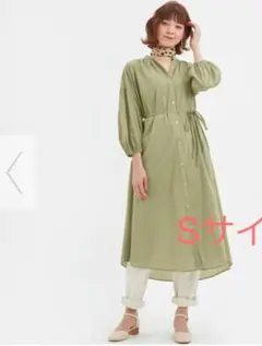 GU シャツワンピース Sサイズ オリーブグリーン