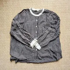 ✤美品✤soulberry チェック柄　長袖シャツ Mサイズ　ナチュラル
