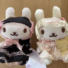 平成レトロ うさずきんロリータ ぬいぐるみ 2体セット レア 美品 ロリータのサムネイル