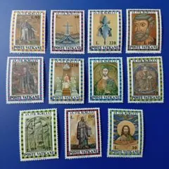 9115 外国切手 バチカン市国 1974年 主要な大聖堂芸術作品 11V