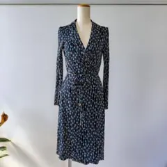 極美品　3XL　ダイアンフォンファステンバーグ　ラップドレス　長袖　シルク　6