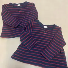 プティマイン　90 長袖カットソー 2枚セット 双子