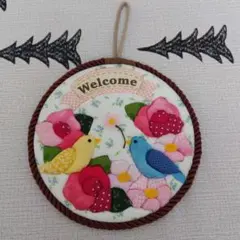 ウェルカムボード 花と鳥のサムネイル