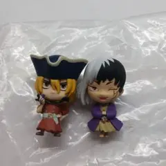 Dr.STONE カプセルフィギュアコレクション 七海龍水　朝霧ゲン