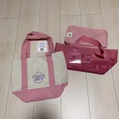 トレジョ ピンク ミニトート&ミニクーラー/保冷バッグ