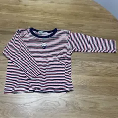 familiar ストライプ長袖Tシャツ 100