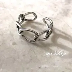 silver925 アンバランスチェーンリング シルバー925
