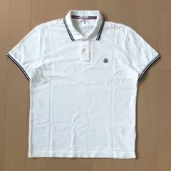 MONCLER MAGLIA ロゴ ワッペン トリコ ホワイト ポロシャツ - メルカリ