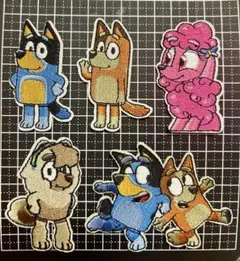 ブルーイ 刺繍ワッペン 5個セット