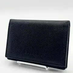 BVLGARI カードケース 名刺入れ ロゴ グレインレザー ブラック ビジネスのサムネイル