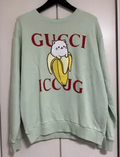 華*花様 GUCCI★ばなにゃコラボ★スウェットトレーナー★ミントグリーン★Sサ GUCCI☆ばなにゃコラボ☆スウェットトレーナー☆ミントグリーン☆S