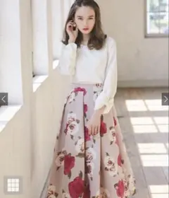 未使用品　GRL スカラップネックパールリボンスリーブトップス[k6079m]