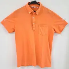 Mサイズ　UNIQLO　ポロシャツ　ユニクロ　シンプル　シャツ　半袖　オレンジ