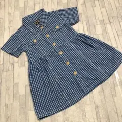 ラルフローレン ポロジーンズ ワンピース　チェック 80サイズ