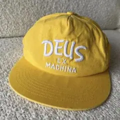DEUS EX MACHINA 刺繍 ロゴ キャップ イエロー 帽子のサムネイル