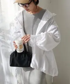 試着のみDiscoat2WAYビッグマウンテンパーカーホワイトF