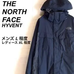 ノースフェイス マウンテンジャケット ハイベント 刺繍ロゴ ネイビー 紺 L