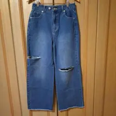 ワイドデニムパンツ デニム