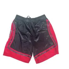 00s 極太 AND1 シャイニーサテン バスパン 黒赤 B系 Y2Kアンドワンのサムネイル