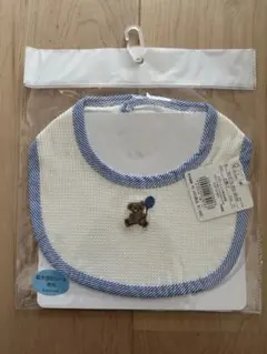 新品未使用　ブランシェス　白色　クマ　刺繍　スタイ　よだれかけ　ベビー　赤ちゃん