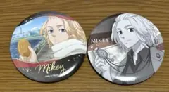 東京リベンジャーズ　ハピネス缶バッジ　佐野万次郎　モノトーンコーデ　時計