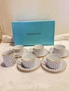 ティファニー TIFFANY ティーカップ ソーサー ダンシングT 5客セット