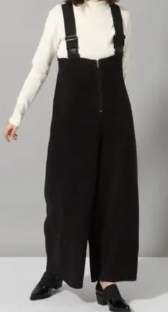 JEANASIS ジーナシス POLARTECサロペ フリース ブラック