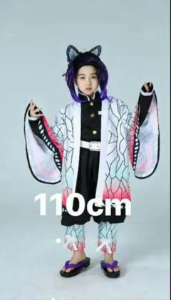 鬼滅の刃 風 胡蝶しのぶ 110CM 子供用 コスプレ衣装