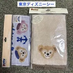 【新品未使用】Disney フェイスタオル（4枚） ダッフィー シェリーメイ ギフトに喜ばれます ダッフィー ＆シェリーメイ フェイスタオル