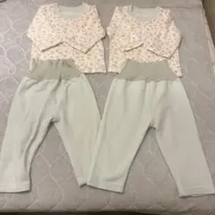 【値下げ中】ベビーパジャマ 80cm 花柄 2セット　西松屋　双子