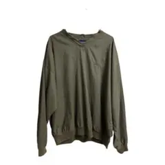 オリーブ色 ナイロン スウェットシャツ　美品　古着