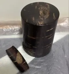 玉川堂　鎚起銅器　鋲打茶筒　茶器 玉川堂 銅製 茶筒 小 鎚起銅器 鋲打 used 工芸品 お茶 抹茶 携帯用