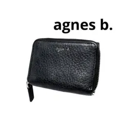 agnes b. 三つ折り財布 ブラック 緑 ミニ財布 本革 人気のサムネイル