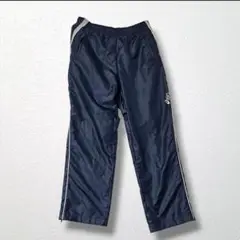 10【asics】シャカシャカスポーツメッシュ パンツ S 紺
