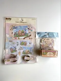 ディズニー　ダッフィー　ポストカード　メモ　マスキングテープ　2個セット