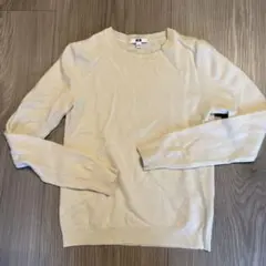ソ*ア様 最終値下げ！UNIQLO クリーム色 長袖ニットセーター Sサイズ