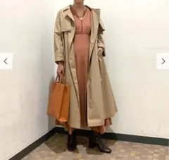 Ray BEAMS オーバーサイズ ラップコートBEIGE