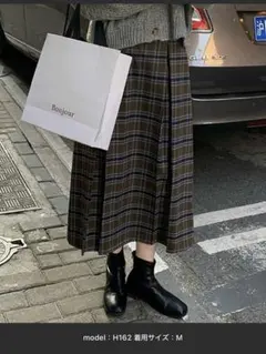 チェックボックスプリーツスカート Girly Doll NUGU