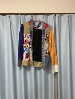 一点物 リメイク デニム ジャケット ミッキー ピエロ スマイリー 