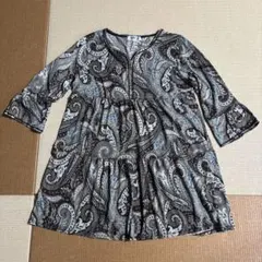 Bateau Mocha ペイズリー柄チュニック 五分袖　11号