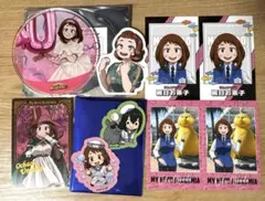 ヒロアカ　麗日お茶子　9点セット　コースター・カード・ステッカー