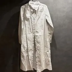 【タグ付き】スローブイエナ　ロングシャツワンピース　ストライプ