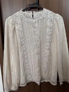 ブラウス 長袖 レース