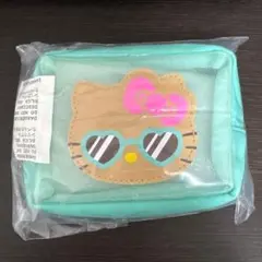 ハローキティ(日焼けシリーズ) メッシュポケット付きマルチポーチ ミント #KH