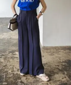 Noble アセテートギャババギーワイドパンツ