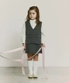 グリーンレーベル リラクシング　ベスト+スカート+シャツ 3点セット 120cm