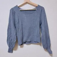 earth music&ecology スクエアニット（S）　11/29まで出品